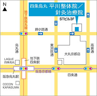 四条烏丸院駐車場イラストマップ